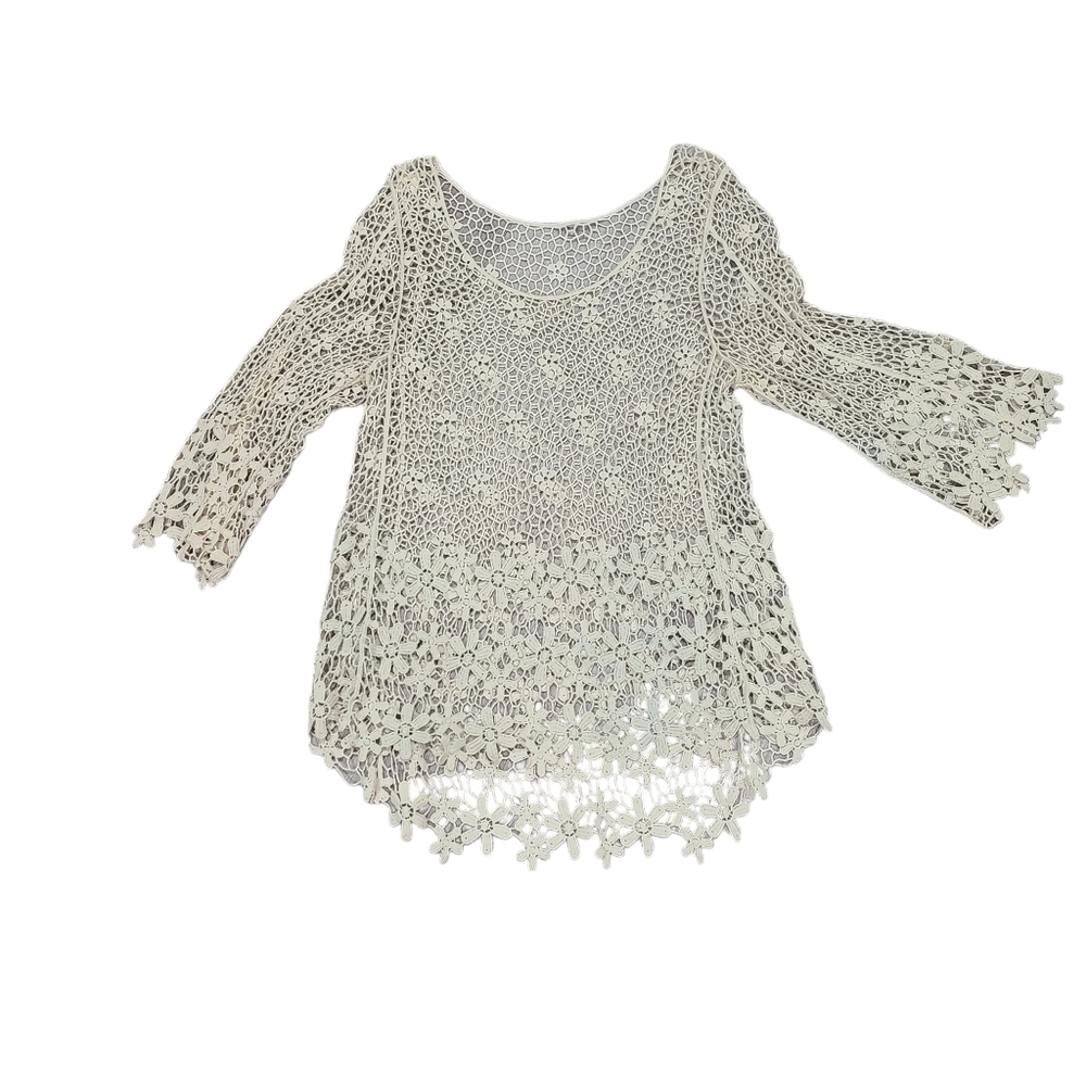 Pull over swimsuit cover cream color